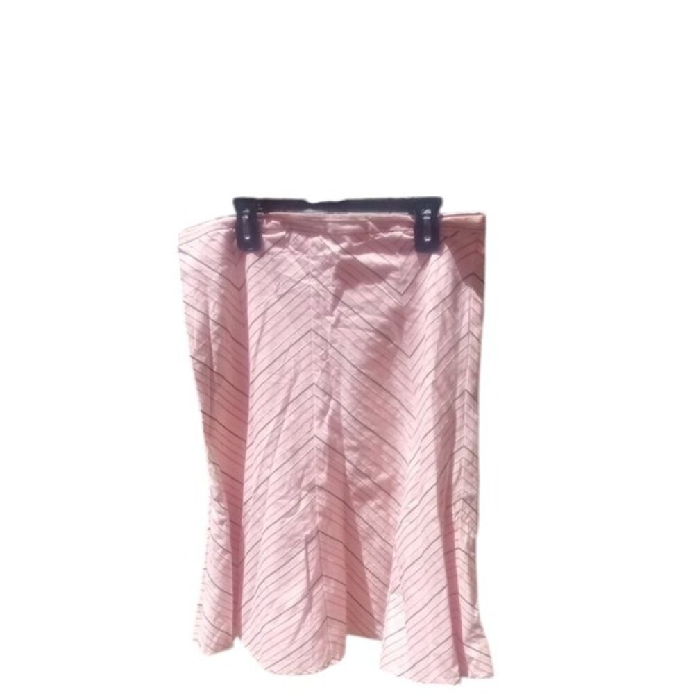 Tracy Evans | Sz 9 | Pink Chevron Women's Skirt | 15" waist